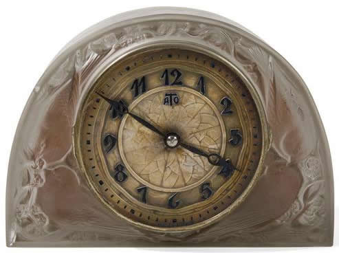 R. Lalique Moineaux Pendule