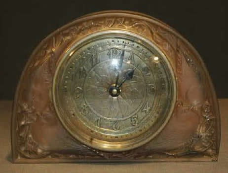 R. Lalique Moineaux Clock