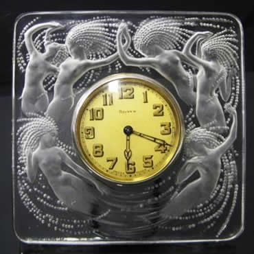 R. Lalique Naiades Clock