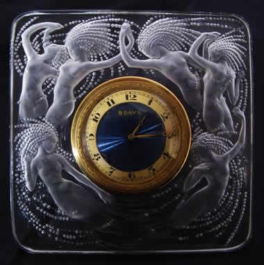 R. Lalique Naiades Clock