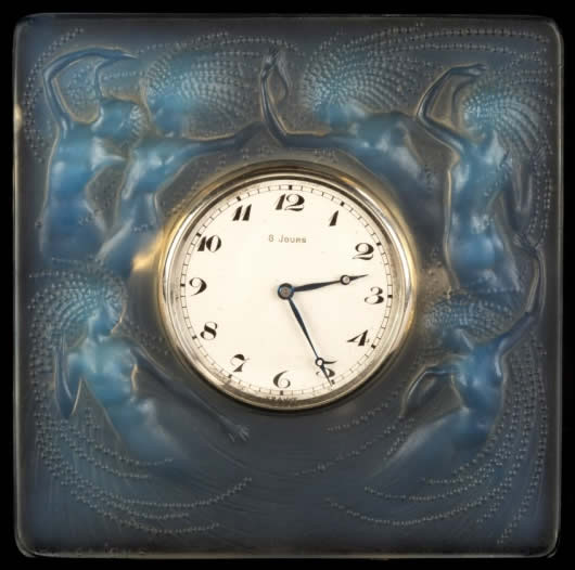 R. Lalique Naiades Clock