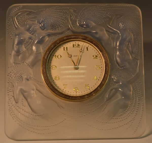 R. Lalique Naiades Desk Clock