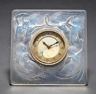 R. Lalique Naiades Clock