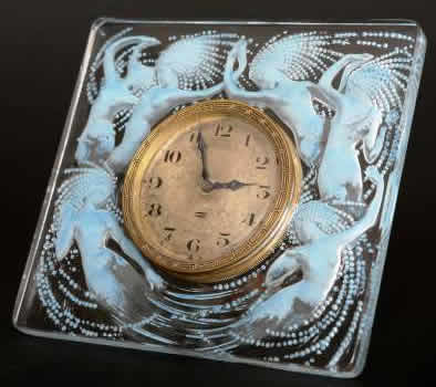 R. Lalique Naiades Strut Clock