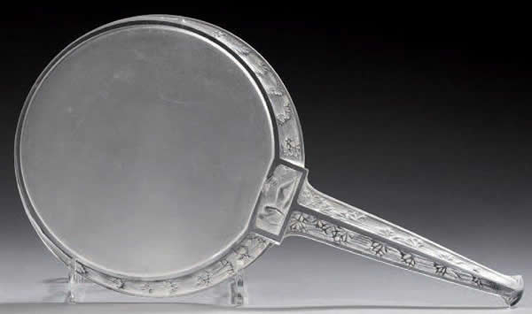 R. Lalique Narcisse Couche Hand Mirror