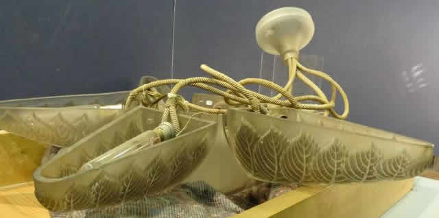 R. Lalique Noisetier Hanging Light Fixture