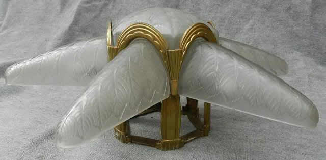 R. Lalique Noisetier Light Fixture