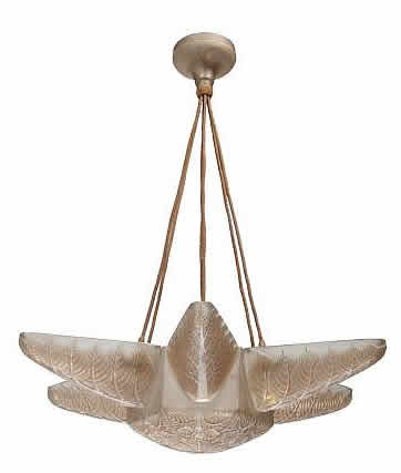 Rene Lalique Noisetier Chandelier