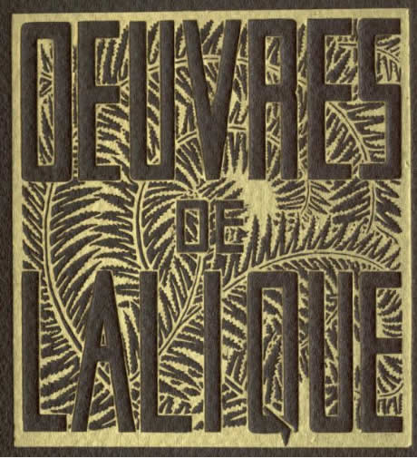R. Lalique Oeuvres De Lalique 1932 Catalogue