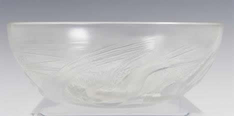 R. Lalique Ondines Opalescent Bowl