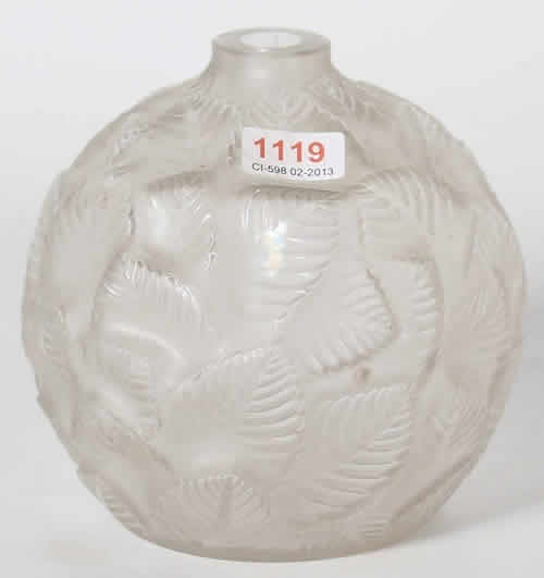 R. Lalique Ormeaux Vase