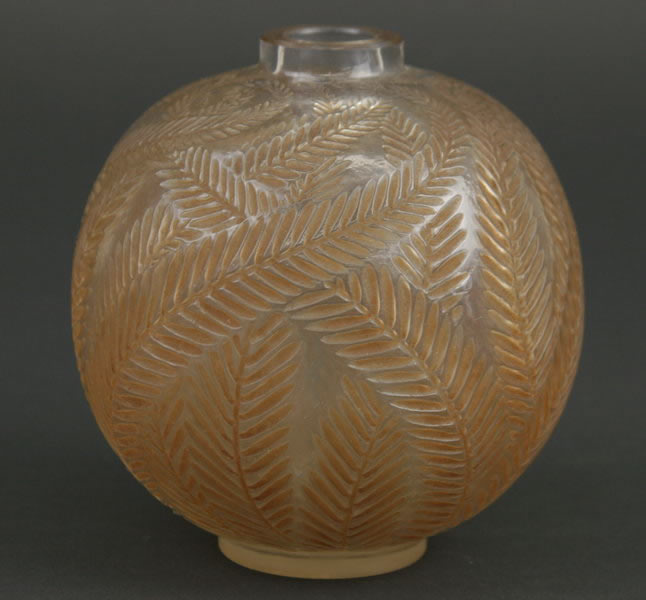 R. Lalique Palmes Vase