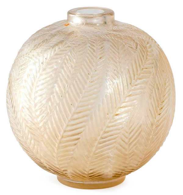 R. Lalique Palmes Vase