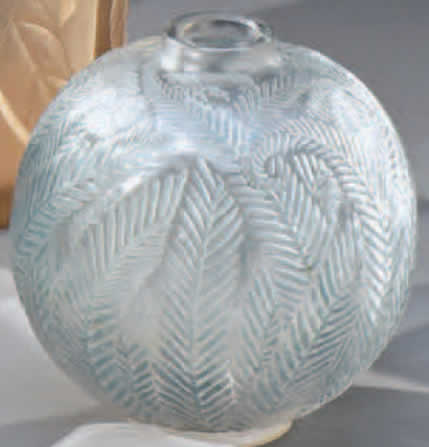 R. Lalique Palmes Vase