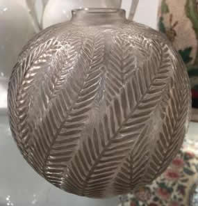 R. Lalique Palmes Vase