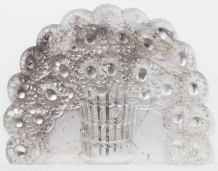 R. Lalique Panier De Fleurs Mirror Fronton