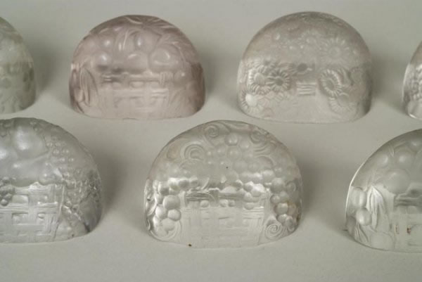 Rene Lalique Panier de Fruits Menu Holder