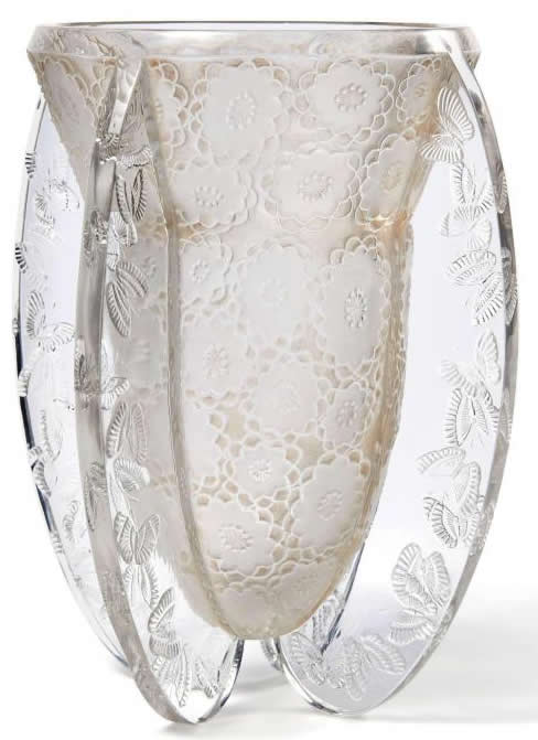 R. Lalique Papillons Vase