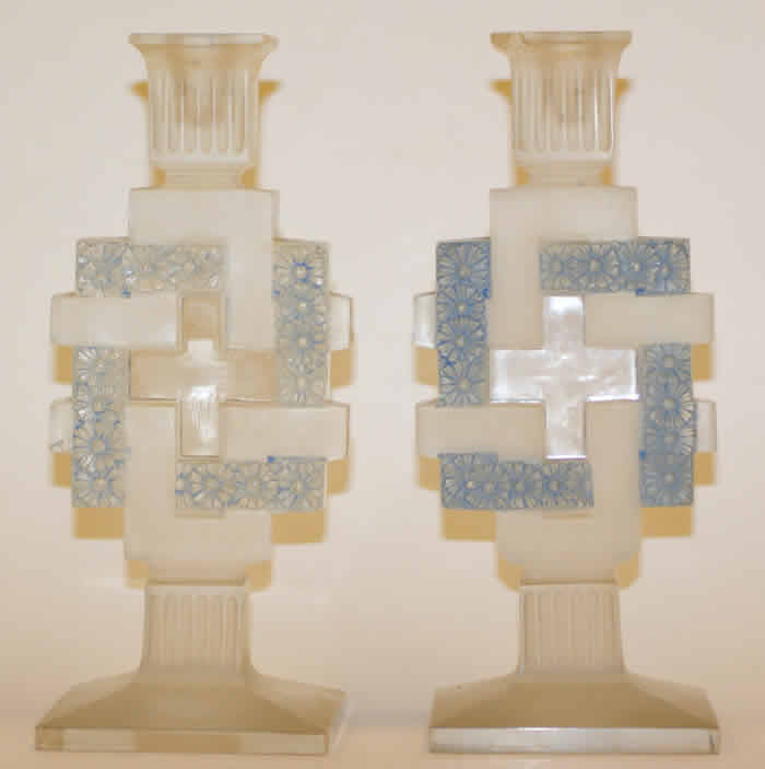 R. Lalique Paquerettes Candlestick