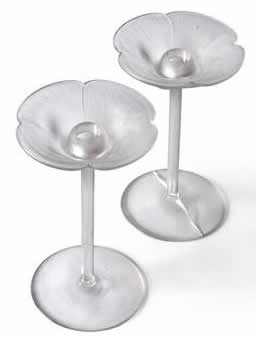 R. Lalique Pavot Candlestick