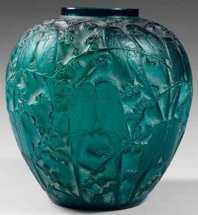 R. Lalique Perruches Vase