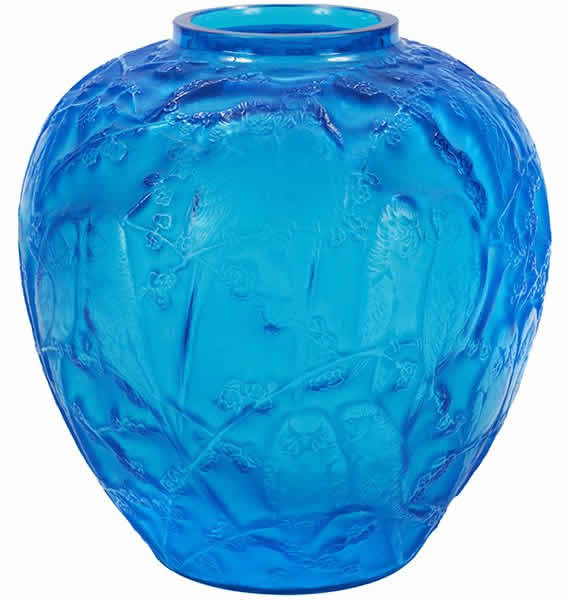 R. Lalique Perruches Vase