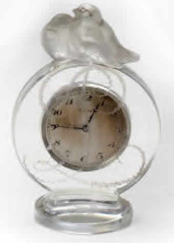 R. Lalique Pierrots Clock