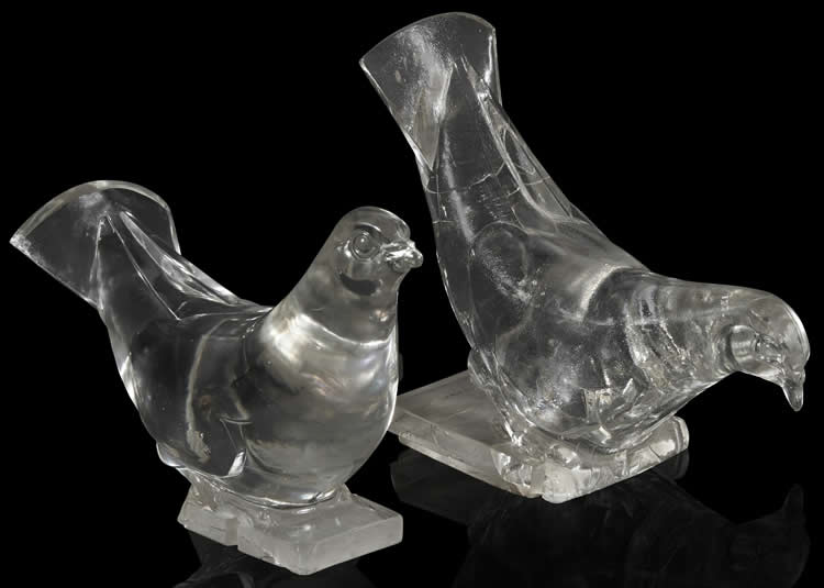 R. Lalique Pigeon-2 Fountain Element