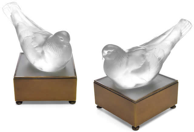 R. Lalique Pigeon Namur Decoration