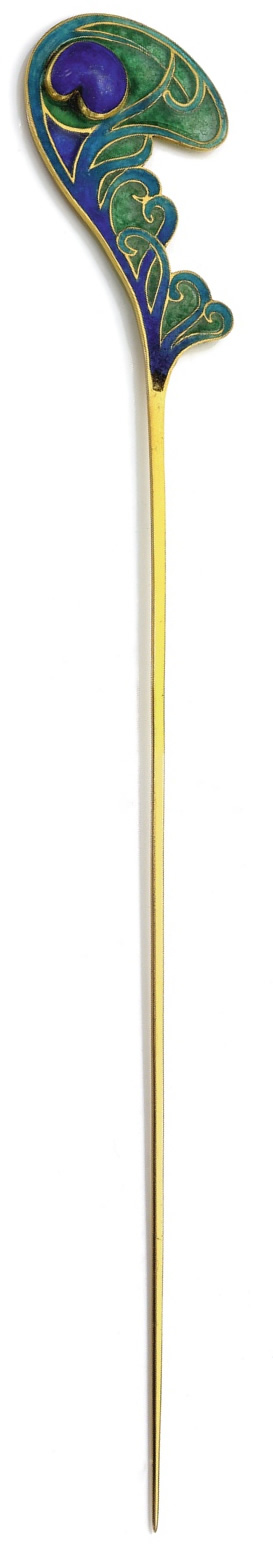Rene Lalique Plume De Paon Stickpin