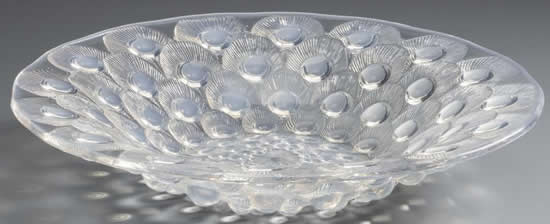 R. Lalique Plumes De Paon Coupe Ouverte