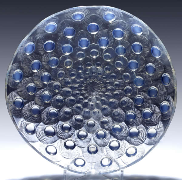 R. Lalique Plumes De Paon Plate