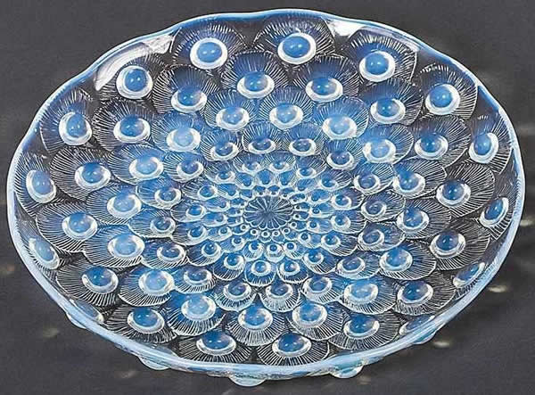 R. Lalique Plumes De Paon Plate