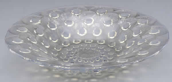 R. Lalique Plumes De Paon Opalescent Bowl