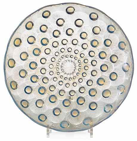 R. Lalique Plumes De Paon Platter