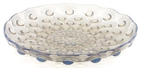 R. Lalique Plumes De Paon Plate