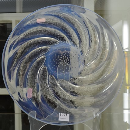 Rene Lalique Poissons Plate 