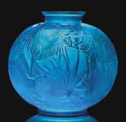 R. Lalique Poissons Vase
