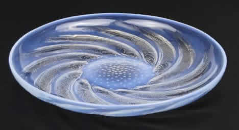 Rene Lalique Poissons Opalescent Bowl 