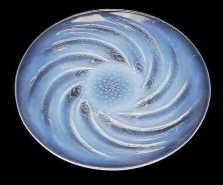 R. Lalique Poissons Opalescent Plate