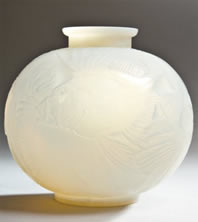 R. Lalique Poissons Vase