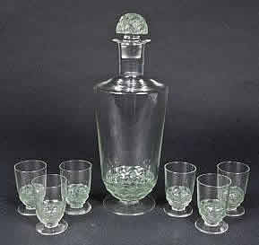R. Lalique Pouilly Decanter Set