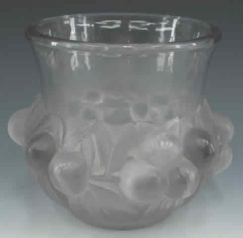 R. Lalique Prunes Vase