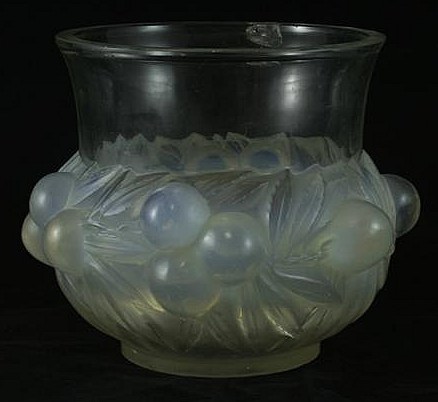 R. Lalique Prunes Vase