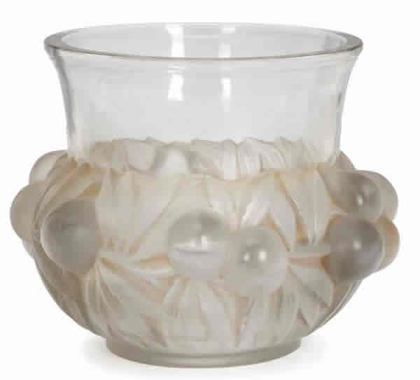 R. Lalique Prunes Vase