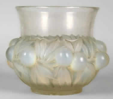R. Lalique Prunes Vase