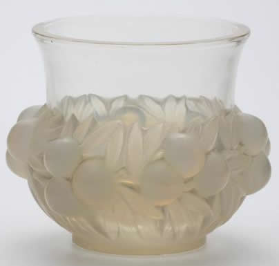 R. Lalique Prunes Vase