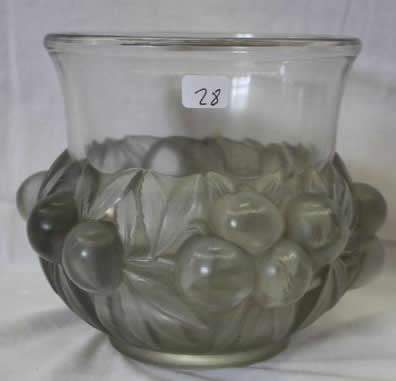 R. Lalique Prunes Vase
