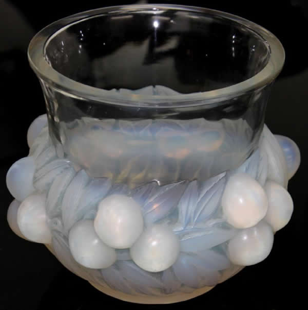 R. Lalique Prunes Vase