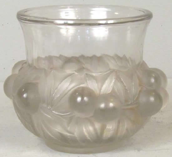 R. Lalique Prunes Vase